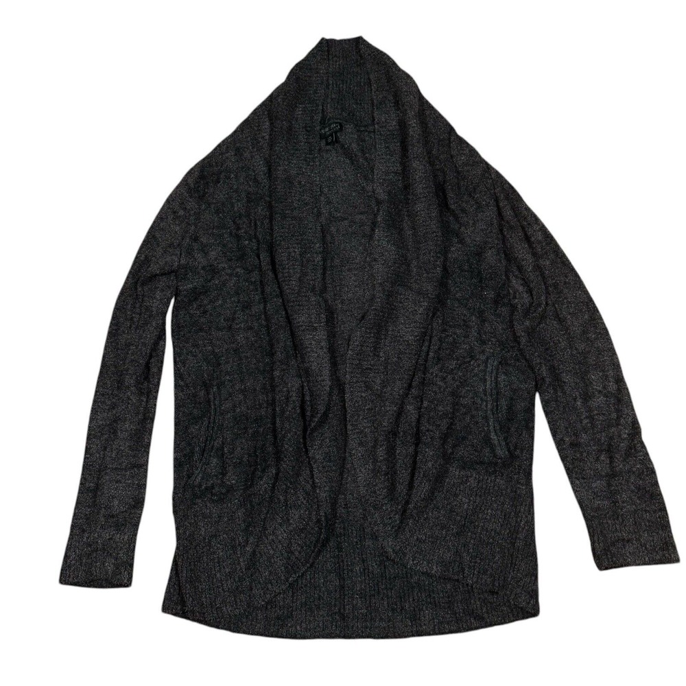 Barefoot Dreams Cozy Chic Lite Circle‎ Cardigan Charcoal Open Front Sz L/XL